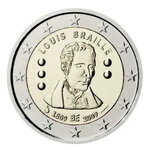 2 euros commémorative Belgique 2009 - Louis Braille.