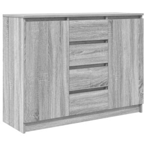 vidaXL Buffet avec tiroirs sonoma gris 100 5x35x76cm bois d'ingénierie