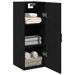 vidaXL Armoire murale en chêne noir 34 5 x 34 x 90 cm Bois d'ingénierie