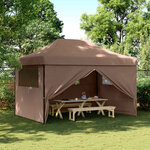 vidaXL Tente de fête Marron 279 x 410 x 315 cm Tissu Oxford