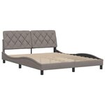 vidaXL Cadre de lit sans matelas taupe 160x200 cm tissu