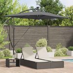 vidaXL Parasol banane à mât déporté Anthracite 294 x 200 x 254 cm