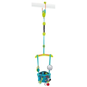 Bright starts balancelle de porte pour bébés "bounce'n spring" turquoise
