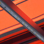 vidaXL Auvent manuel rétractable avec LED 450x300 cm Orange et marron