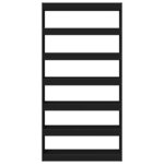 vidaXL Bibliothèque Noir Bois d'ingénierie