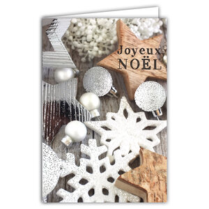 Carte Joyeux Noël avec Enveloppe Blanche 12x17cm