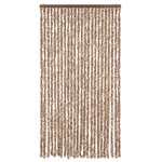 vidaXL Rideau anti-mouches beige et marron foncé 100x220 cm chenille