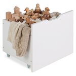 Tiroir de rangement blanc en bois pour lit mezzanine