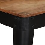 vidaXL Table à manger Bois d'acacia massif et acier 120x60x76 cm