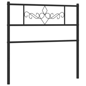 vidaXL Tête de lit métal noir 107 cm