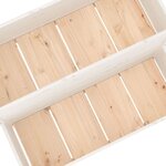 vidaXL Jardinière Blanc 110x84x75 cm Bois massif de pin