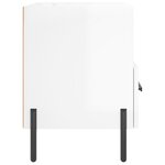 vidaXL Tables de chevet 2 Pièces blanc brillant 40x35x47 5 cm