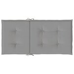 vidaXL Coussins de chaise de jardin à dossier bas lot de 6 gris