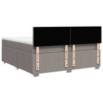 vidaXL Sommier à lattes de lit avec matelas Taupe 180x200 cm Tissu