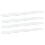 vidaXL Panneaux de bibliothèque 4 Pièces blanc bois d’ingénierie