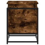 vidaXL Boîte de rangement avec couvercle chêne fumé bois d'ingénierie