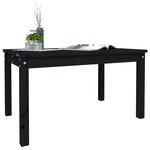 vidaXL Table de jardin noir 82 5x50 5x45 cm bois massif de pin