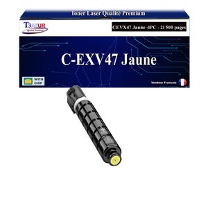 T3AZUR - Toner compatible avec Canon IR Advance C250i  C250iF  C255i  C255iF  C350i  C350iF  C350P  CEXV47 - Jaune