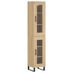 vidaXL Buffet haut Chêne sonoma 34 5x34x180 cm Bois d'ingénierie