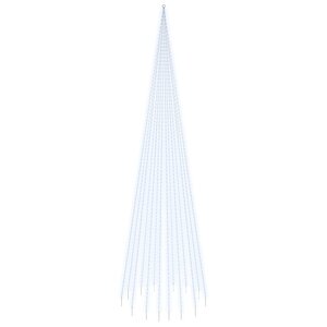 vidaXL Sapin de Noël sur mât de drapeau 1134 LED Blanc froid 800 cm