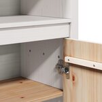 vidaXL Buffet haut Blanc 80x35x154 cm Bois massif de pin