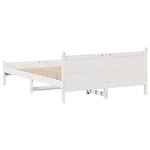 vidaXL Cadre de lit sans matelas blanc 120x190 cm bois de pin massif