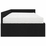 vidaXL Cadre de lit d'angle avec matelas Autre 2 Pièces Vert tissu