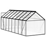 vidaXL Serre avec cadre de base Anthracite Aluminium 9 31 m²