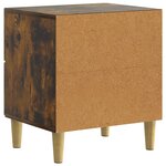 vidaXL Cabinet de chevet avec tiroir Chêne fumé 43 x 34 5 x 48 cm