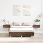 vidaXL Cadre de lit sans matelas chêne marron 140x190 cm
