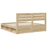 vidaXL Cadre de lit avec tête de lit Sonoma 200 x 200 cm Pin massif