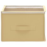 vidaXL Boîte de rangement avec fenêtre transparente 6 pc Tissu intissé