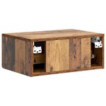 vidaXL Cabinet de chevet mural 2 Pièces Bois ancien 49 x 34 5 x 20 cm