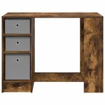 vidaXL Bureau Chêne fumé Bois d'ingénierie 100 x 40 x 75 cm