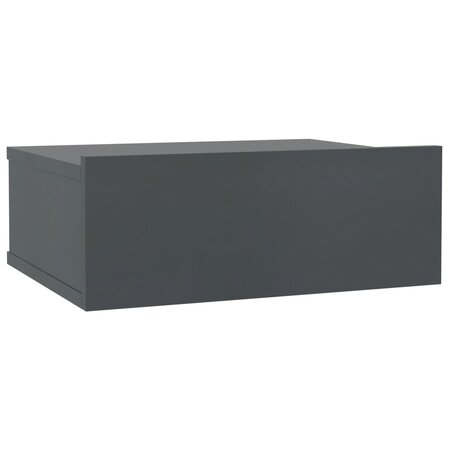 vidaXL Table de chevet flottante Gris 40x30x15 cm Aggloméré