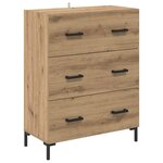 vidaXL Buffet avec tiroir Chêne artisanal 69 5 x 34 x 90 cm