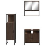vidaXL Ensemble de meubles de salle de bain 3 Pièces Chêne marron
