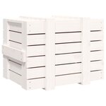 vidaXL Boîte de rangement Blanc 58x40 5x42 cm Bois massif de pin
