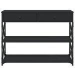 vidaXL Table console noir 100x28x75 cm bois d'ingénierie