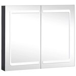 vidaXL Armoire de salle de bain à miroir LED 80x12 2x68 cm