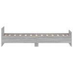 vidaXL Cadre de lit sonoma gris 75x190 cm petit simple bois ingénierie