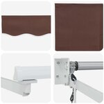 vidaXL Auvent rétractable automatique marron 400x300 cm