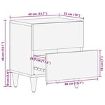 vidaXL Cabinet de chevet avec tiroir marron miel 40 x 33 x 46 cm
