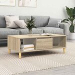 vidaXL Table basse Chêne sonoma 103 5 x 60 x 35 cm Bois d'ingénierie