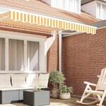 vidaXL Bande de auvent Jaune et blanc 2.3 x 0.2 m Toile