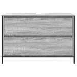 vidaXL Meuble de salle de bain lavabo tiroirs sonoma gris 90x34 5x60cm