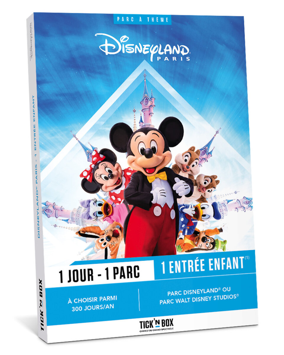 Tick'nBox Coffret Cadeau Disneyland® Paris 1 Jour/ 2 parcs