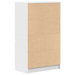 vidaXL Commode Blanc 60x36x103 cm Bois d'ingénierie