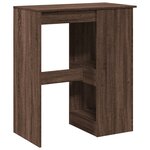 vidaXL Table de bar avec étagères chêne marron bois d'ingénierie