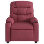 vidaXL Fauteuil de massage inclinable Rouge bordeaux Tissu
